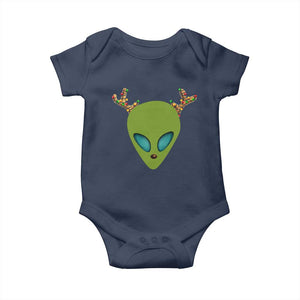 Alien Christmas Baby Onesie Funny Humans Aren't Real Cute UFO Gift TS10 Navy Print Your Wear