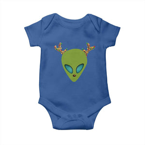 Alien Christmas Baby Onesie Funny Humans Aren't Real Cute UFO Gift TS10 Royal Blue Print Your Wear