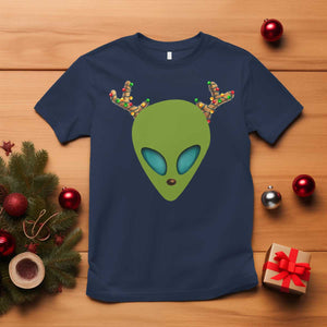 Alien Christmas T Shirt Funny Humans Aren't Real Cute UFO Gift TS10 Navy Print Your Wear