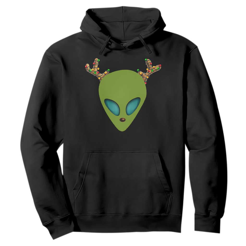 Alien Christmas Hoodie Funny Humans Aren't Real Cute UFO Gift TS10 Black Print Your Wear