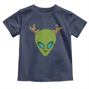 Alien Christmas Toddler T Shirt Funny Humans Aren't Real Cute UFO Gift TS10 Navy Print Your Wear