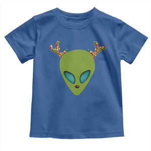 Alien Christmas Toddler T Shirt Funny Humans Aren't Real Cute UFO Gift TS10 Royal Blue Print Your Wear