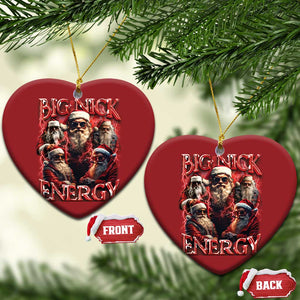 Santa Christmas Ornament Big Nick Energy Bootleg Rap Tee TS10 Heart Red Print Your Wear