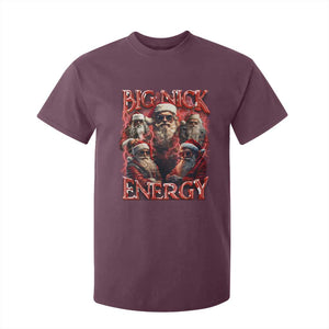 Christmas Santa T Shirt For Kid Big Nick Energy Bootleg Rap Tee TS10 Maroon Print Your Wear