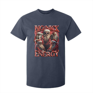 Christmas Santa T Shirt For Kid Big Nick Energy Bootleg Rap Tee TS10 Navy Print Your Wear