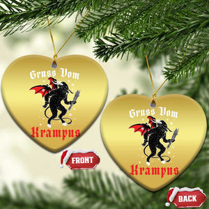 Krampus Christmas Ornament Scary Horror Goth Xmas Gruss Von Krampus TS10 Heart Gold Print Your Wear