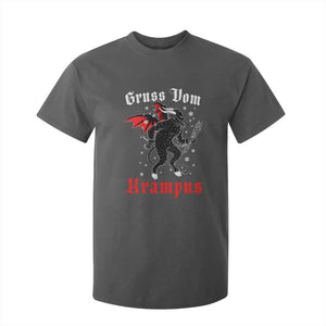 Christmas Krampus T Shirt For Kid Scary Horror Goth Xmas Gruss Von Krampus TS10 Dark Heather Print Your Wear