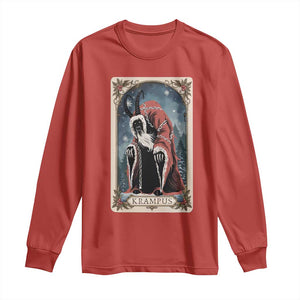 Christmas Krampus Long Sleeve Shirt Tarot Card Xmas Horror Ugly Sweater Evil Pajama TS10 Red Print Your Wear