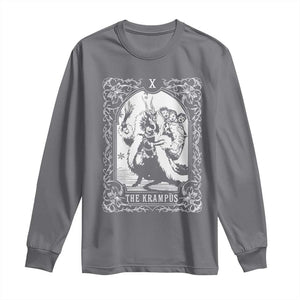 Christmas Krampus Long Sleeve Shirt The Krampus Tarot Card Goth Xmas TS10 Charcoal Print Your Wear