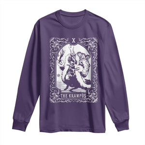 Christmas Krampus Long Sleeve Shirt The Krampus Tarot Card Goth Xmas TS10 Purple Print Your Wear