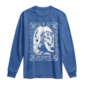 Christmas Krampus Long Sleeve Shirt The Krampus Tarot Card Goth Xmas TS10 Royal Blue Print Your Wear