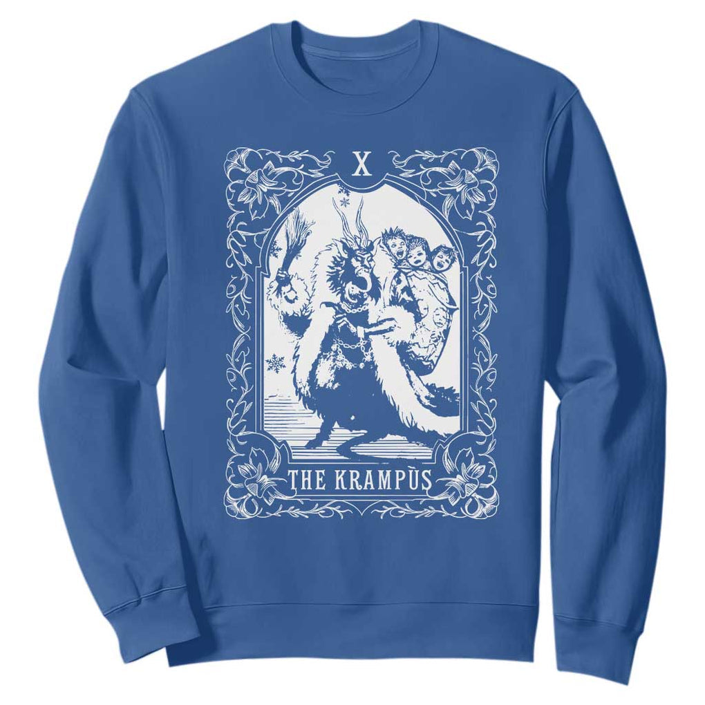 Christmas Krampus Sweatshirt The Krampus Tarot Card Goth Xmas TS10 Royal Blue Print Your Wear