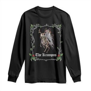 Christmas Krampus Long Sleeve Shirt Goth Xmas Krampus Reindeer Skull Ugly Sweater Evil Pajama TS10 Black Print Your Wear