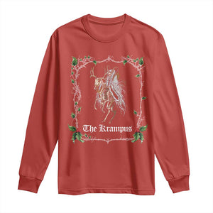 Christmas Krampus Long Sleeve Shirt Goth Xmas Krampus Reindeer Skull Ugly Sweater Evil Pajama TS10 Red Print Your Wear