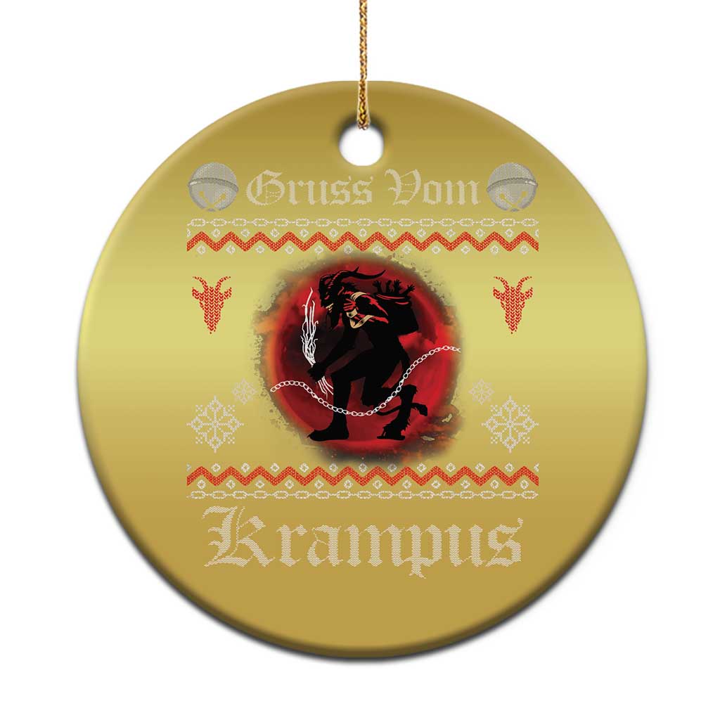 Krampus Christmas Ornament Goth Xmas Gruss Von Krampus Ugly Christmas Sweater Evil Pajama TS10 Print Your Wear