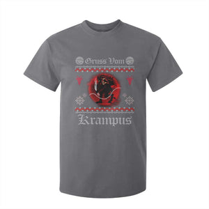 Christmas Krampus T Shirt For Kid Goth Xmas Gruss Von Krampus Ugly Christmas Sweater Evil Pajama TS10 Charcoal Print Your Wear