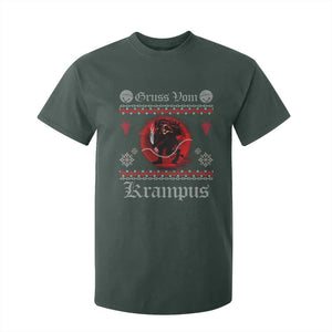 Christmas Krampus T Shirt For Kid Goth Xmas Gruss Von Krampus Ugly Christmas Sweater Evil Pajama TS10 Dark Forest Green Print Your Wear