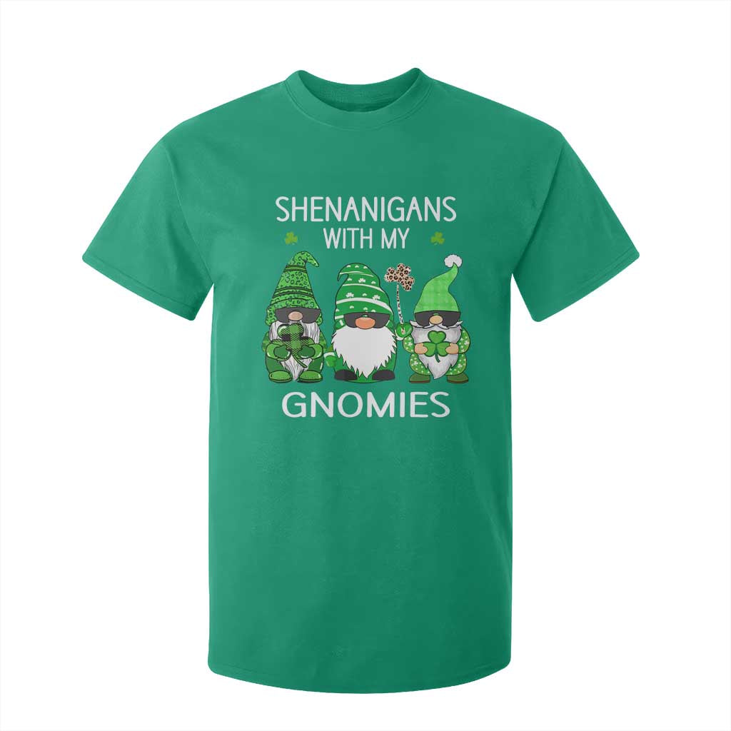 Lucky St Patricks Day Gnomes T Shirt For Kid Shamrock Leopard Gnome Irish TS10 Irish Green Print Your Wear