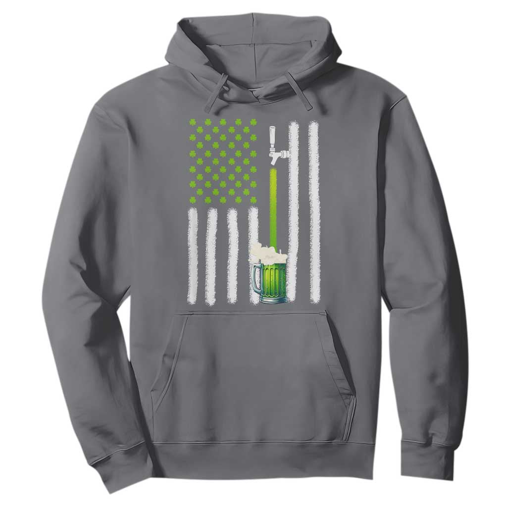 St. Patricks Day Irish Beer American Flag Hoodie Brewery Craft Beer TS10 Charcoal Print Your Wear
