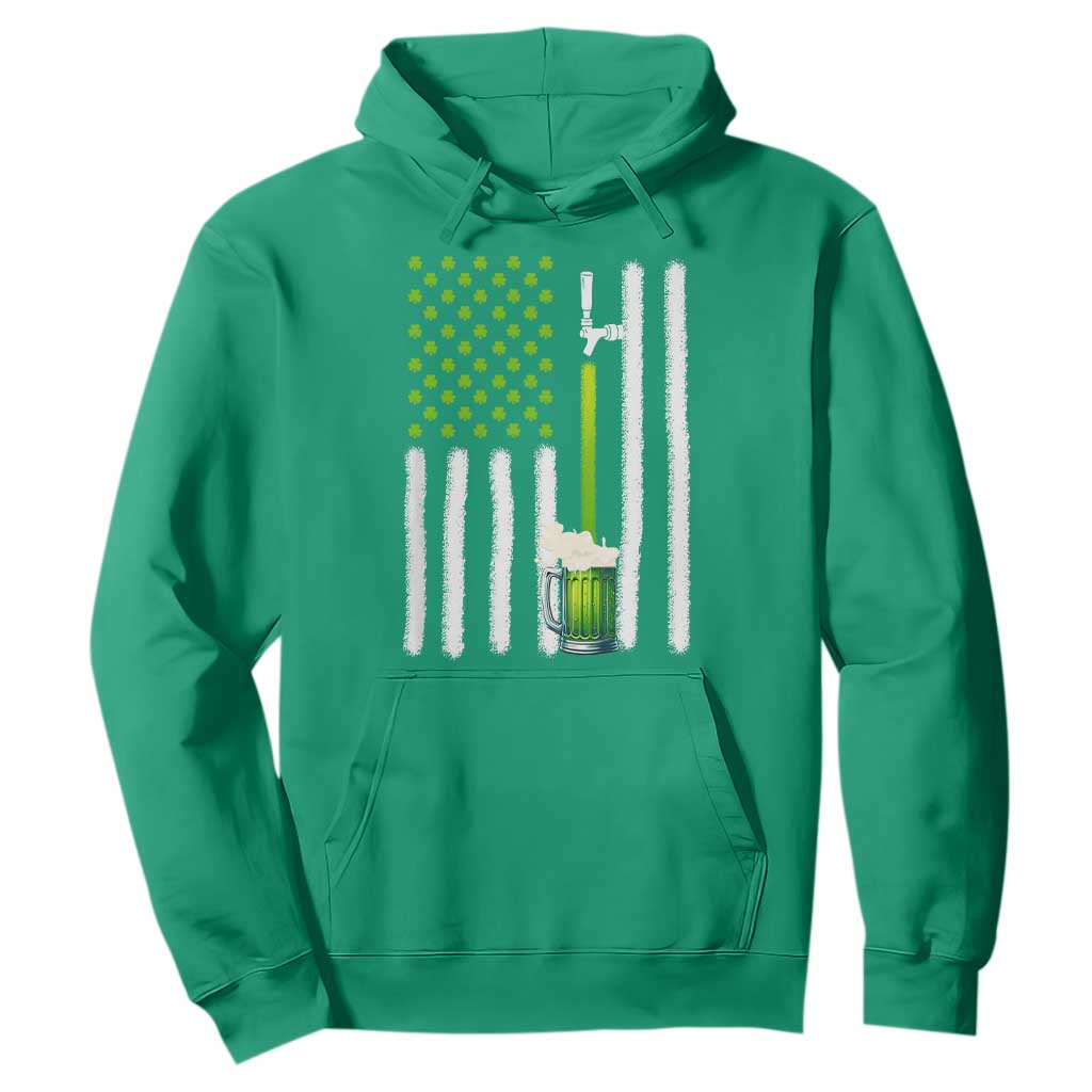 St. Patricks Day Irish Beer American Flag Hoodie Brewery Craft Beer TS10 Irish Green Print Your Wear