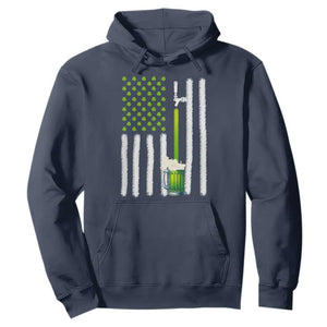 St. Patricks Day Irish Beer American Flag Hoodie Brewery Craft Beer TS10 Navy Print Your Wear
