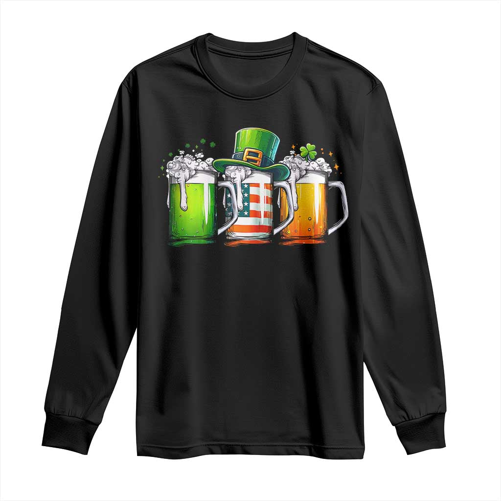 Irish Beer Long Sleeve Shirt Ireland St Patricks Day Drinking Party TS10 Black Print Your Wear