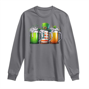 Irish Beer Long Sleeve Shirt Ireland St Patricks Day Drinking Party TS10 Charcoal Print Your Wear