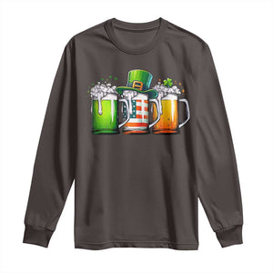 Irish Beer Long Sleeve Shirt Ireland St Patricks Day Drinking Party TS10 Dark Chocolate Print Your Wear