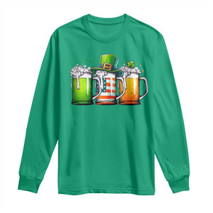 Irish Beer Long Sleeve Shirt Ireland St Patricks Day Drinking Party TS10 Irish Green Print Your Wear