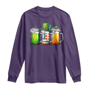 Irish Beer Long Sleeve Shirt Ireland St Patricks Day Drinking Party TS10 Purple Print Your Wear