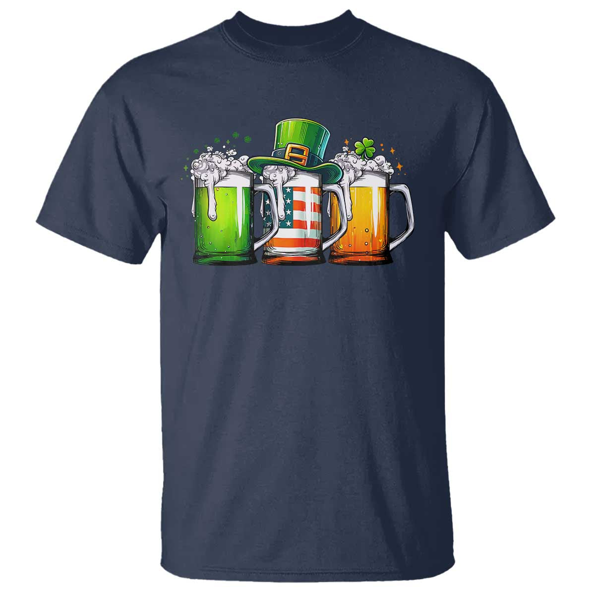Irish Beer T Shirt Ireland St Patricks Day Drinking Party TS10 Navy Print Your Wear