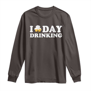 St Patricks Day Irish Beer Long Sleeve Shirt Funny Drinking Party TS10 Dark Chocolate Print Your Wear