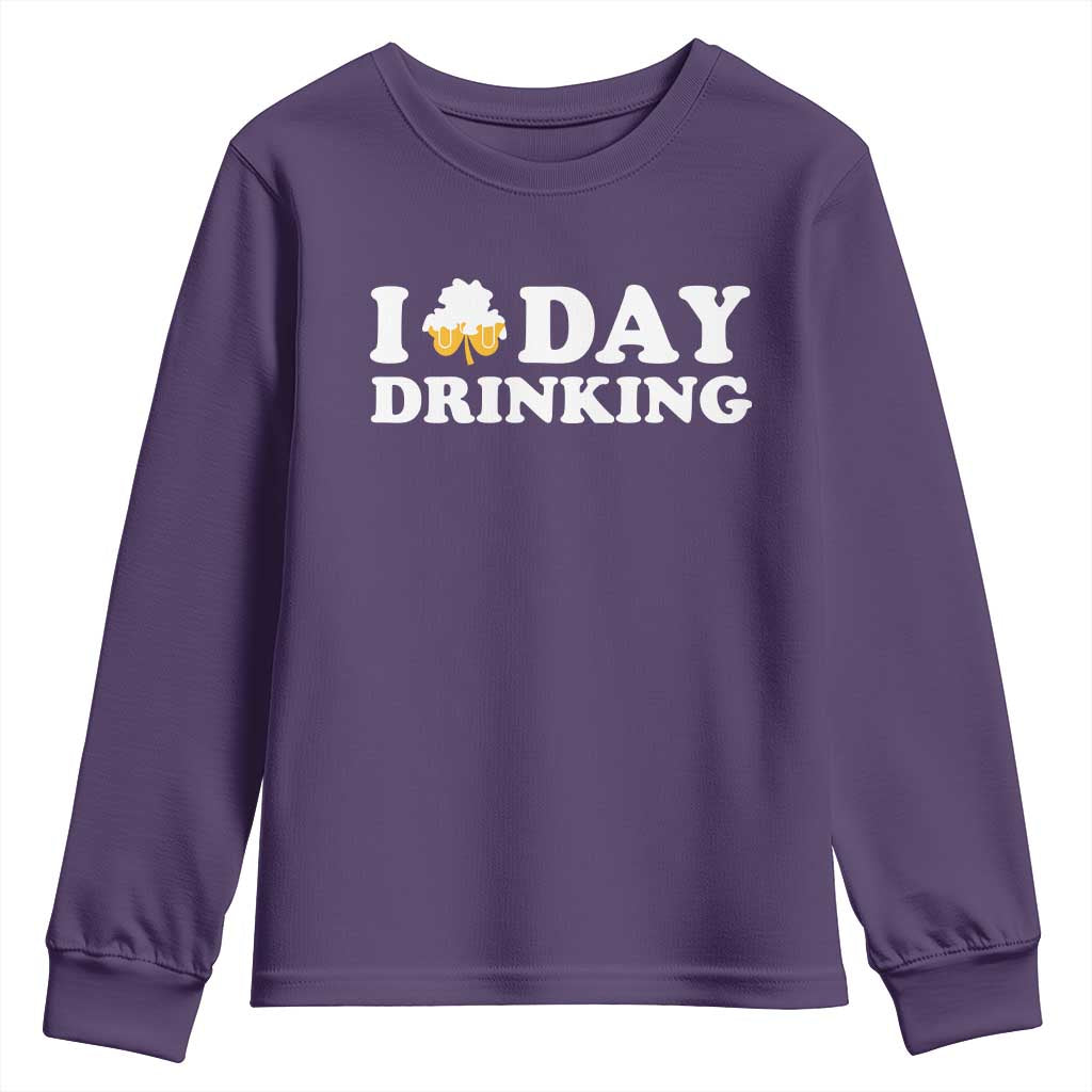 St Patricks Day Irish Beer Youth Sweatshirt Funny Drinking Party TS10 Purple Print Your Wear