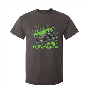 Boys St Patricks Day Lucky Monster Truck T Shirt For Kid TS10 Dark Chocolate Print Your Wear