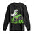 Lucky St Patricks Day Toddler Boys Long Sleeve Shirt T Rex Dino Riding Monster Truck Shamrock TS10 Black Print Your Wear