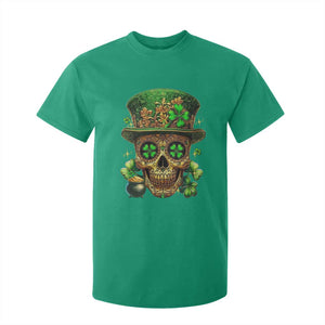 Sugar Skull St Patrick Day T Shirt For Kid De Los Muertos Lucky Shamrock TS10 Irish Green Print Your Wear