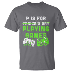 Video Game Controller Irish Gamer Boys St Patricks Day T Shirt TS10 Charcoal Print Your Wear