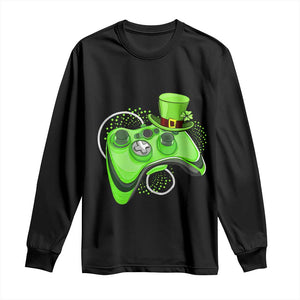 Irish Video Game Controller St Patrick Day Gamer Long Sleeve Shirt TS10 Black Print Your Wear