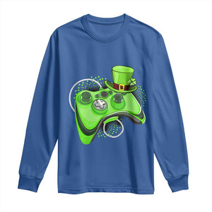 Irish Video Game Controller St Patrick Day Gamer Long Sleeve Shirt TS10 Royal Blue Print Your Wear