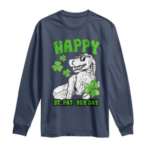 Dinosaur St Patricks Day Long Sleeve Shirt Irish Boy School Toddler TS10 Navy Print Your Wear