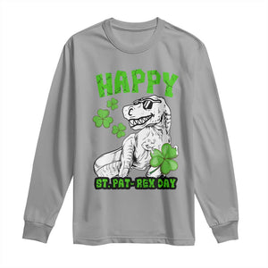 Dinosaur St Patricks Day Long Sleeve Shirt Irish Boy School Toddler TS10 Sport Gray Print Your Wear