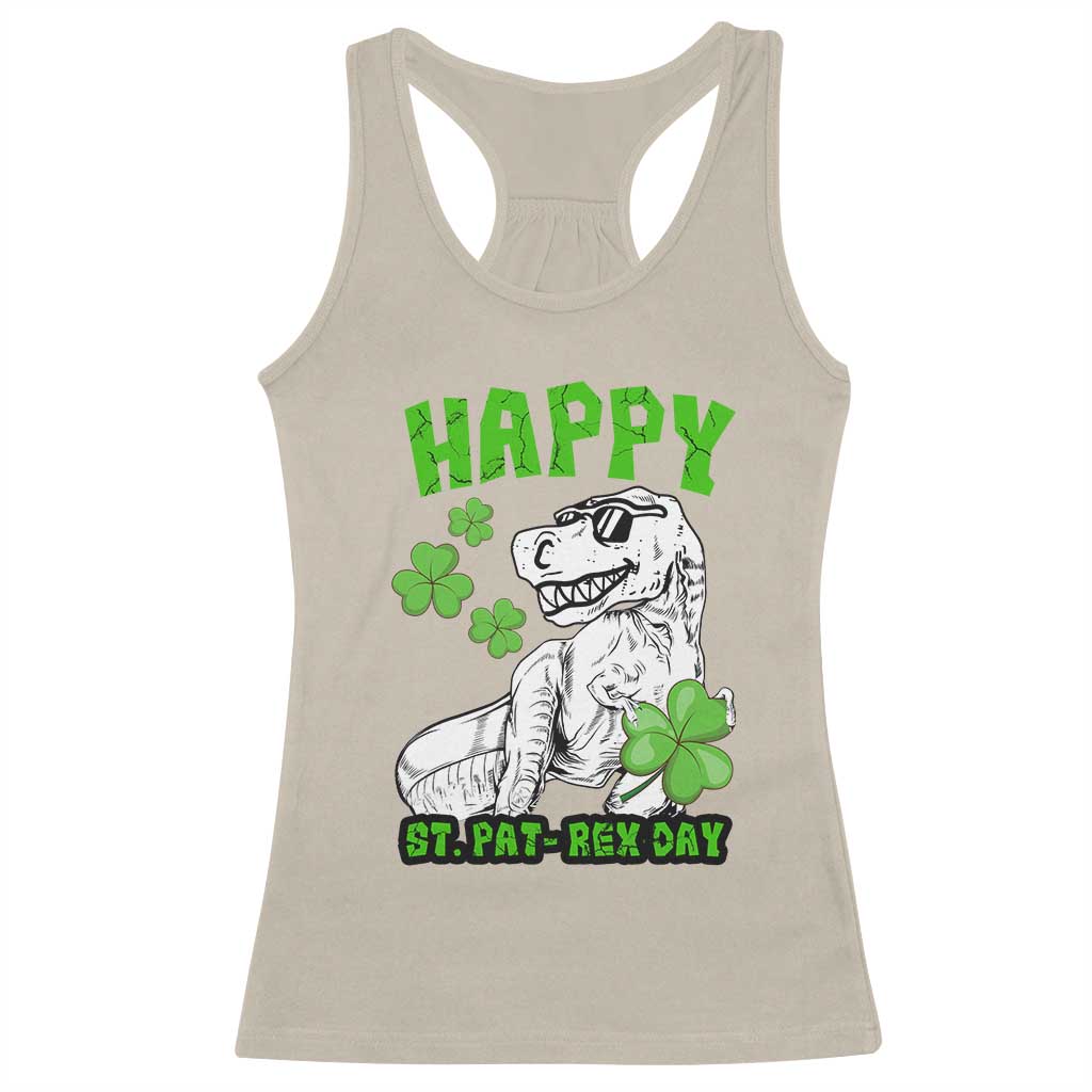 Dinosaur St Patricks Day Racerback Tank Top Irish Boy School Toddler TS10 Sand Print Your Wear