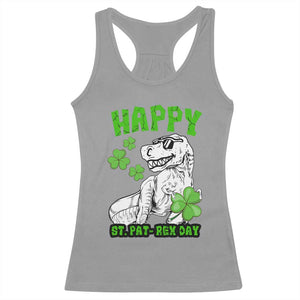Dinosaur St Patricks Day Racerback Tank Top Irish Boy School Toddler TS10 Sport Gray Print Your Wear