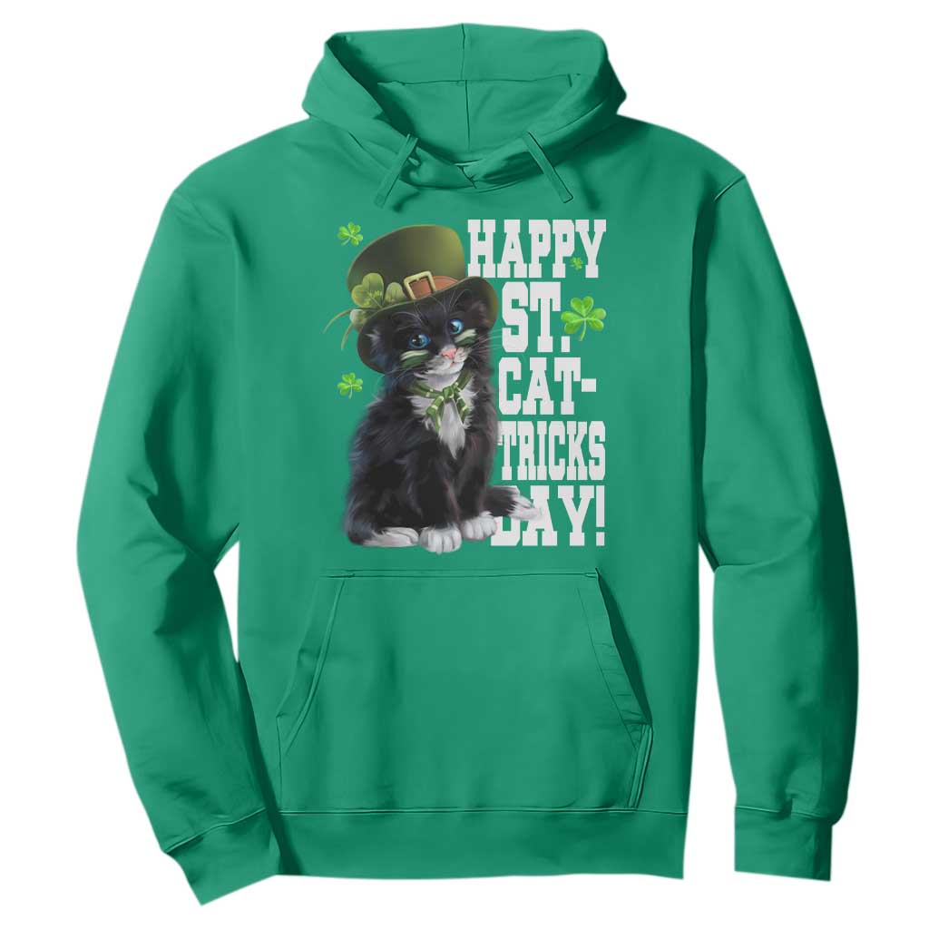Shamrock Cat St Patricks Day Hoodie Kitty Mom Gift TS10 Irish Green Print Your Wear