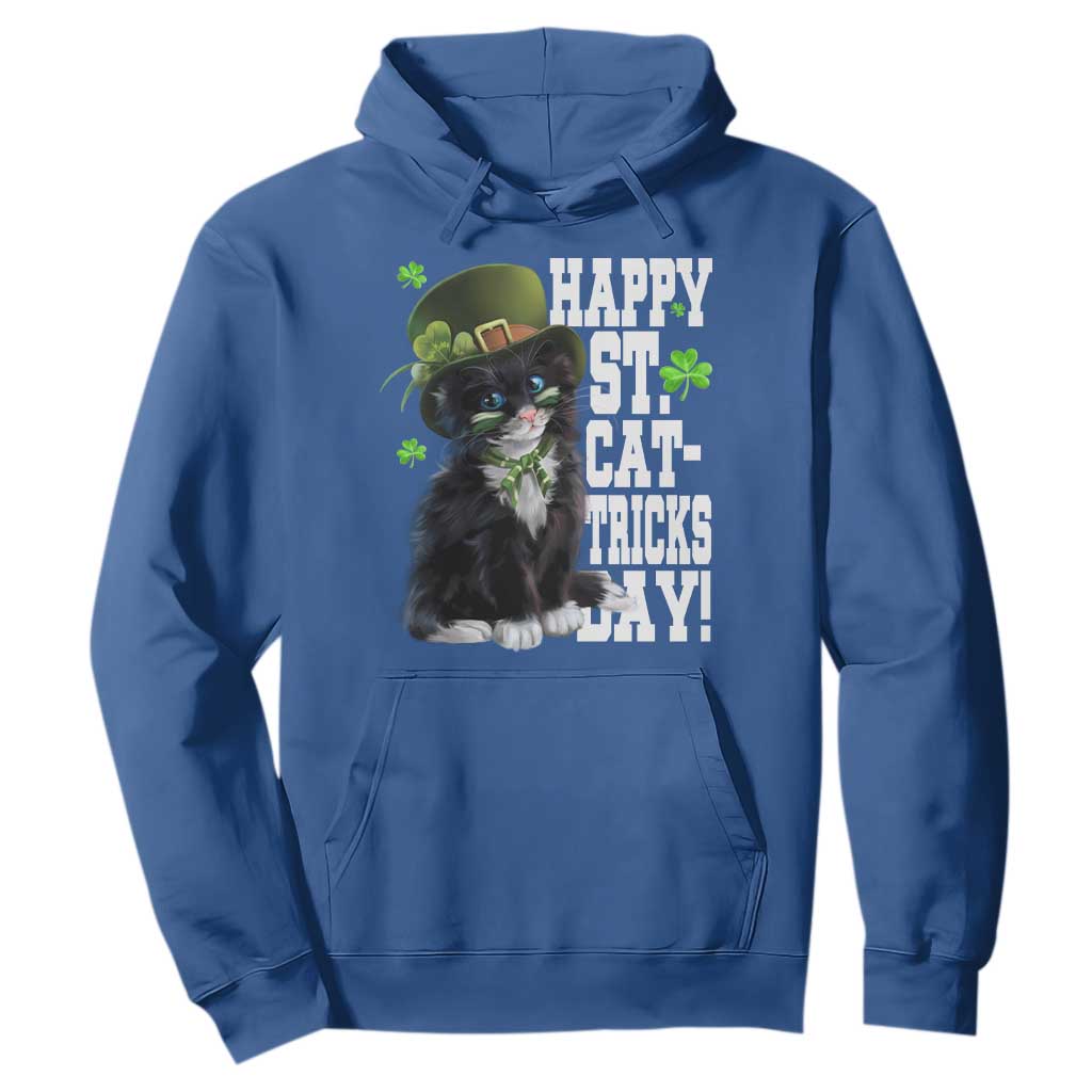 Shamrock Cat St Patricks Day Hoodie Kitty Mom Gift TS10 Royal Blue Print Your Wear