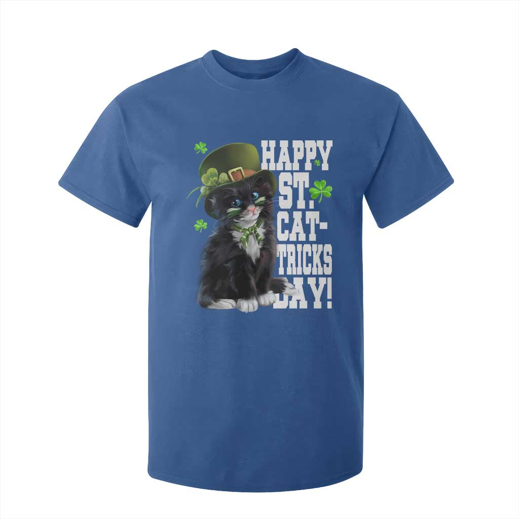 Shamrock Cat St Patricks Day T Shirt For Kid Kitty Mom Gift TS10 Royal Blue Print Your Wear