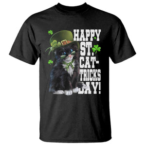 Shamrock Cat St Patricks Day T Shirt Kitty Mom Gift TS10 Black Print Your Wear
