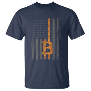 BTC Bitcoin American Flag T Shirt Crypto Buy the Dip TS10 Navy Print Your Wear
