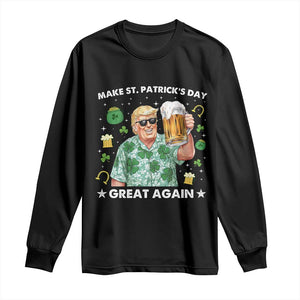 Funny Trump St Patrick's Day Long Sleeve Shirt Funny Beer Drinking TS10 Black Print Your Wear