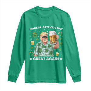 Funny Trump St Patrick's Day Long Sleeve Shirt Funny Beer Drinking TS10 Irish Green Print Your Wear